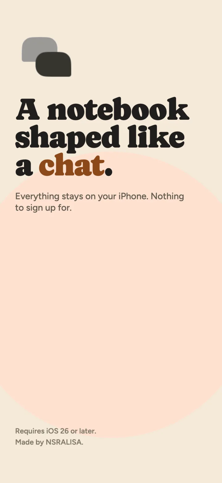 A notebook shaped like a chat