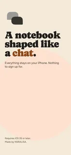 A notebook shaped like a chat