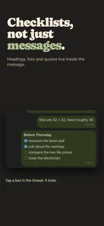 Checklists, not just messages