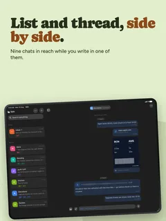 List and thread, side by side